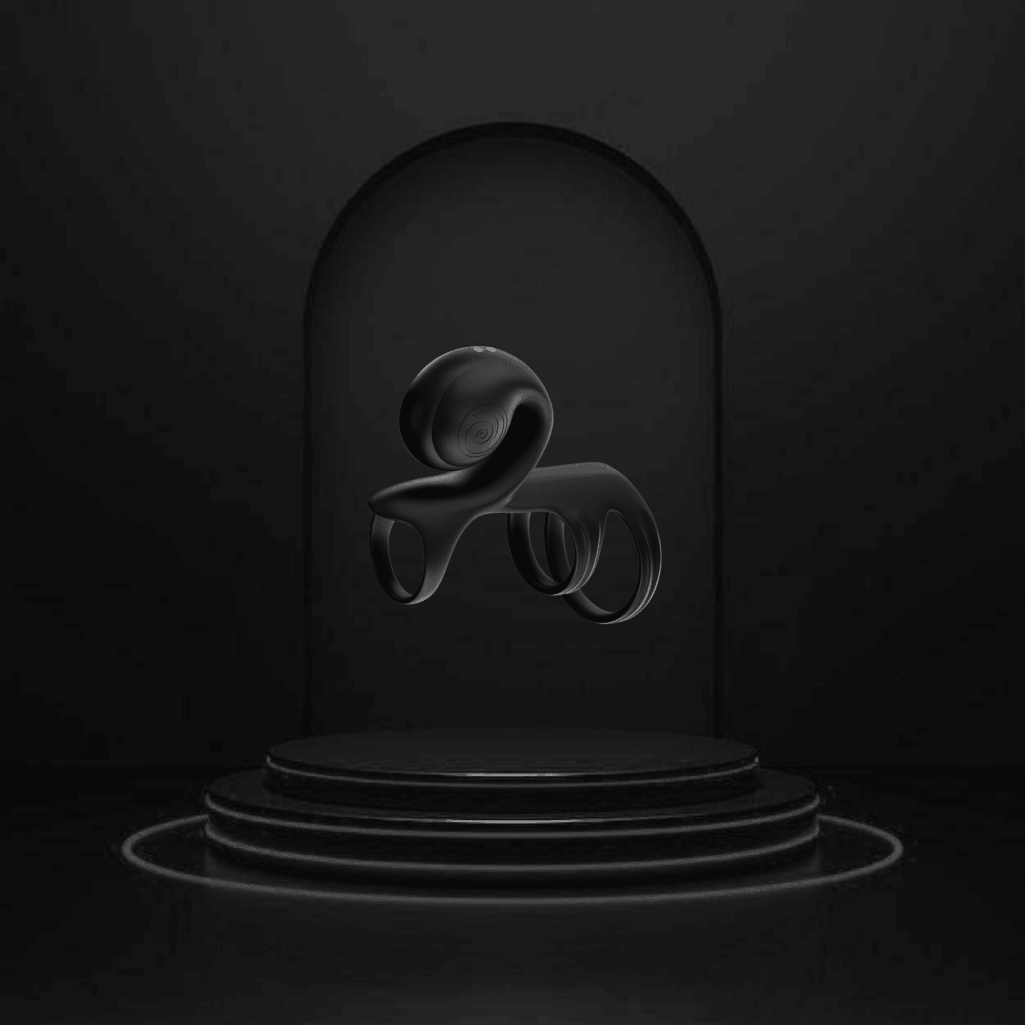 Nikita Studios™ NS Black Continuum | Remote-Controlled Clitoral Ring LOVETOYS|Sex Toys for Men|Accessories for the penis|Cock Rings|Cockrings with vibration