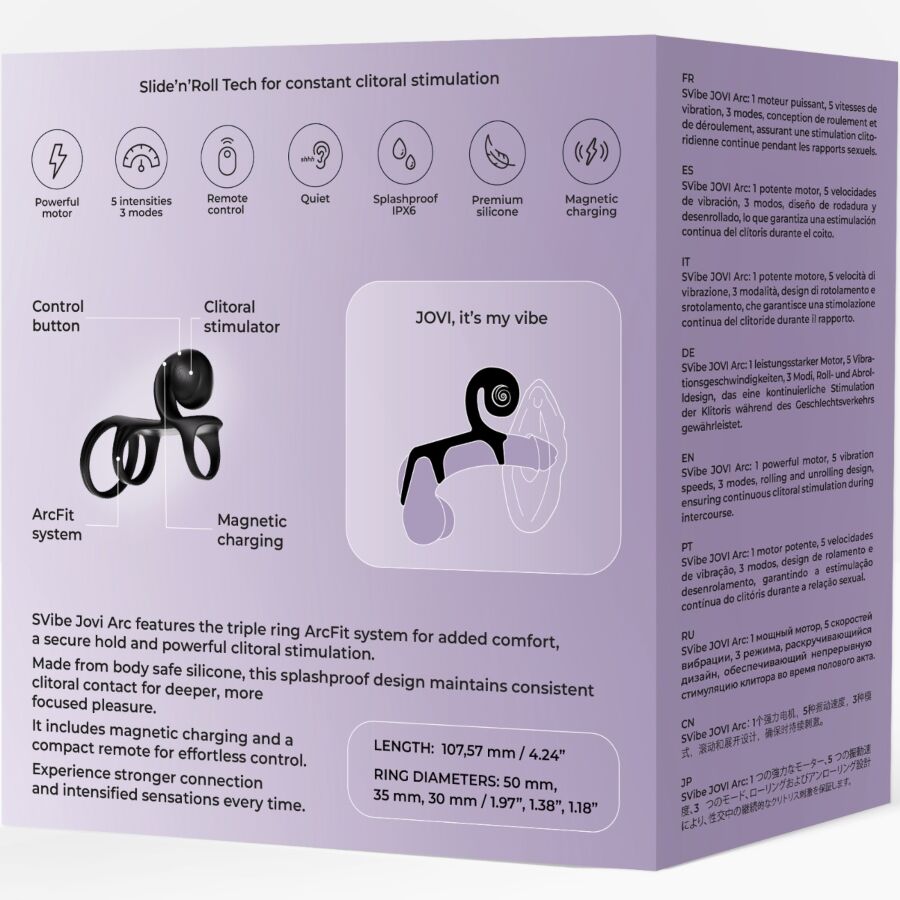 Nikita Studios™ NS Black Continuum | Remote-Controlled Clitoral Ring LOVETOYS|Sex Toys for Men|Accessories for the penis|Cock Rings|Cockrings with vibration